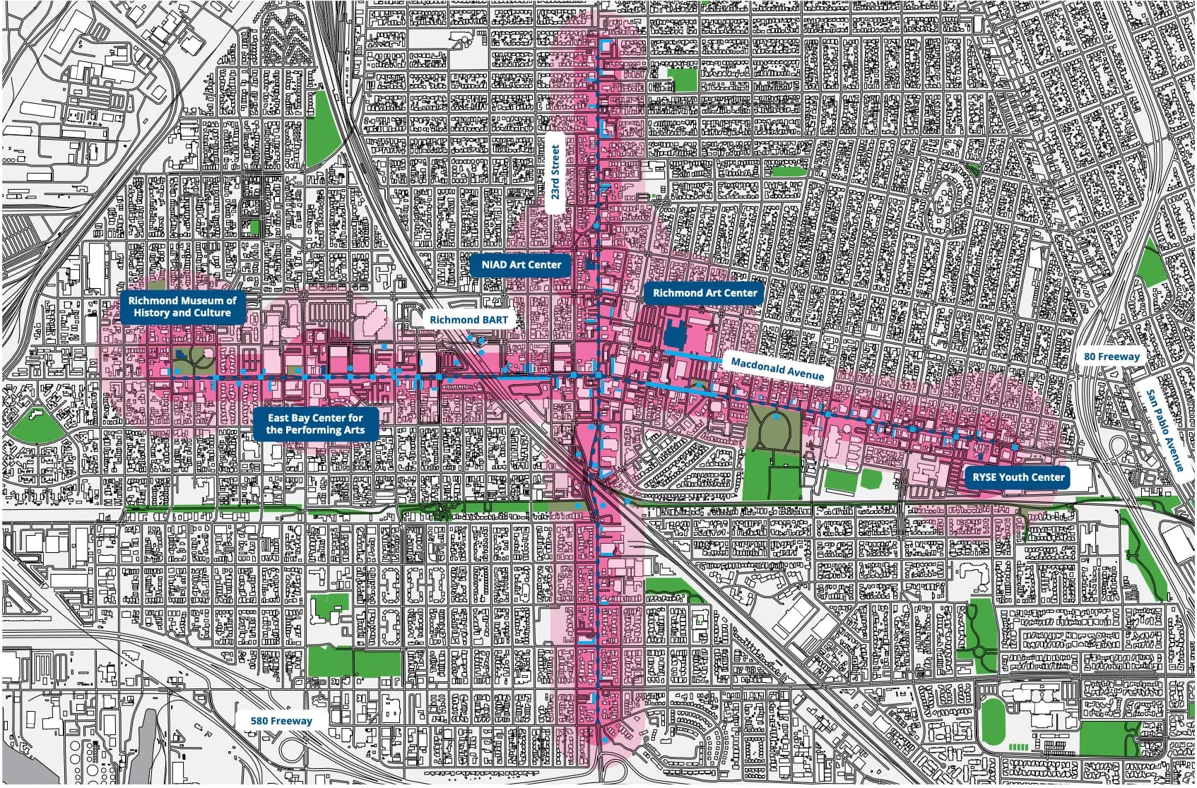 Richmond Arts Corridor Map