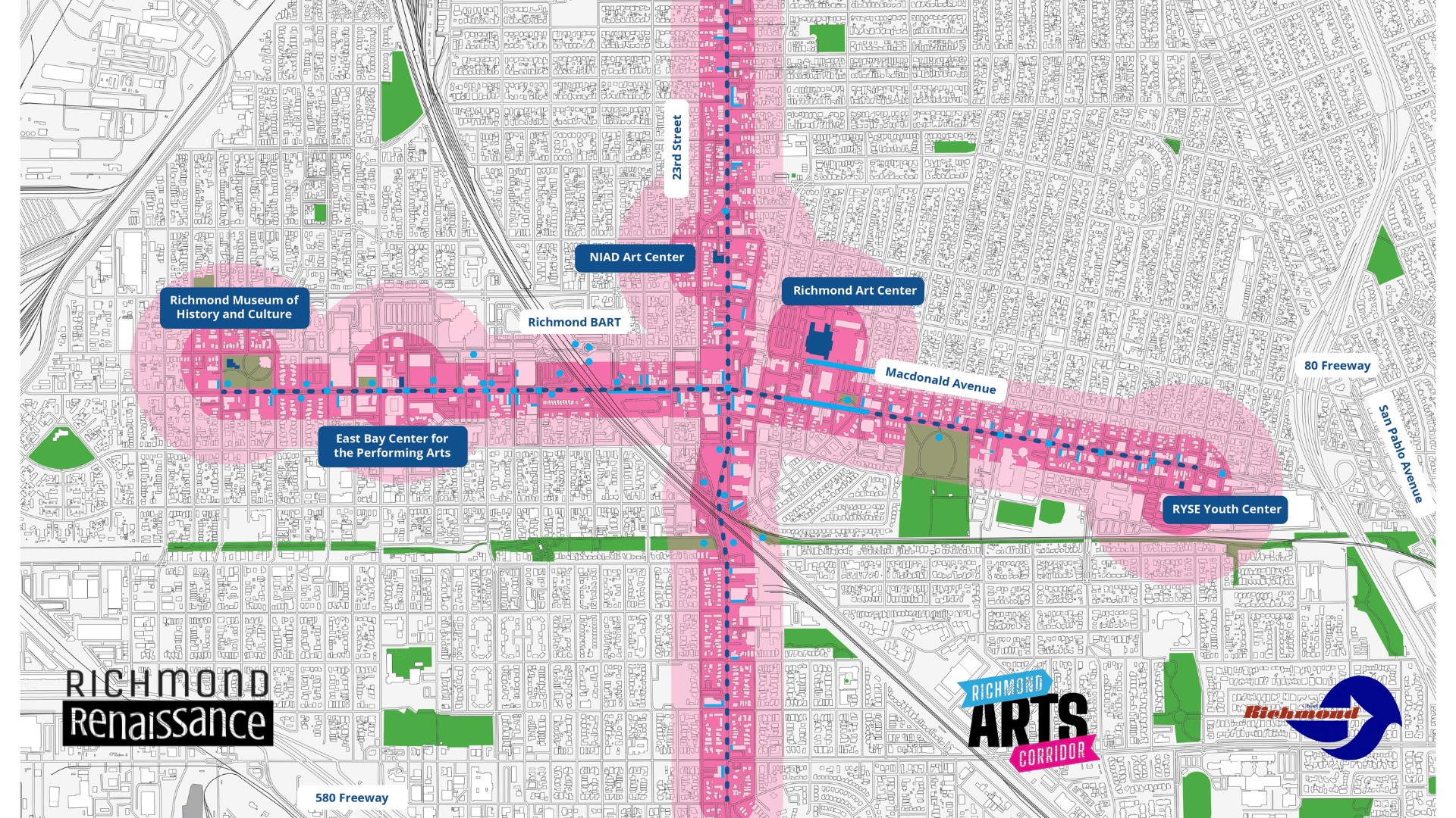 Richmond Arts Corridor Map